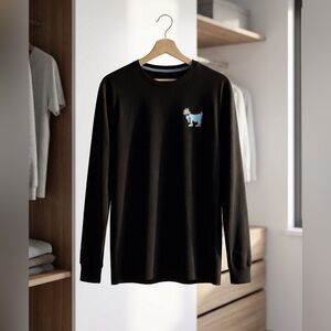 Streetwear Aesthetic GOAT USA Crowned Goat Graphic Long Sleeve Tee Black Size M